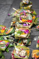 Traditional Balinese offerings to gods