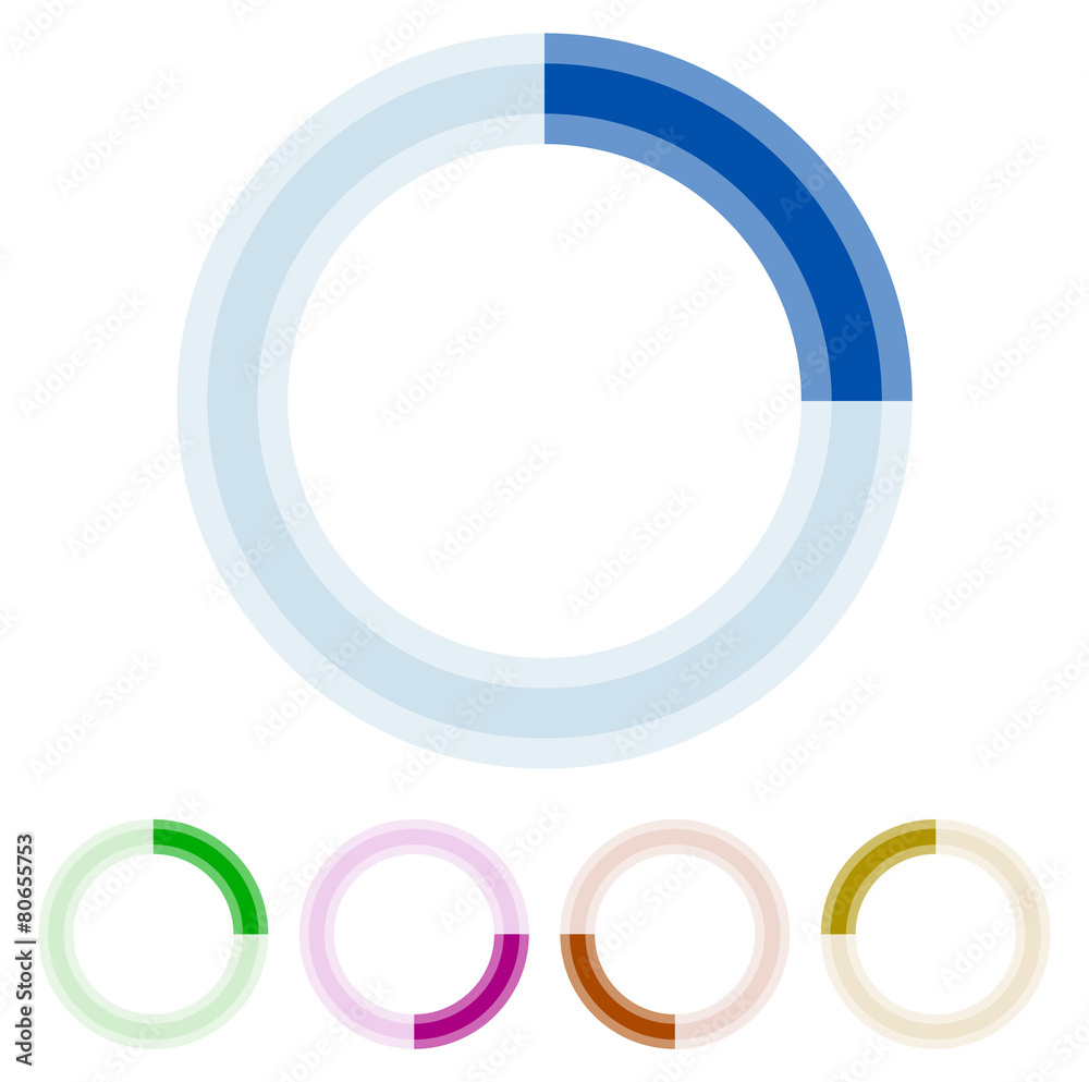 Aufkleber preloader, circular shape. segmented circle