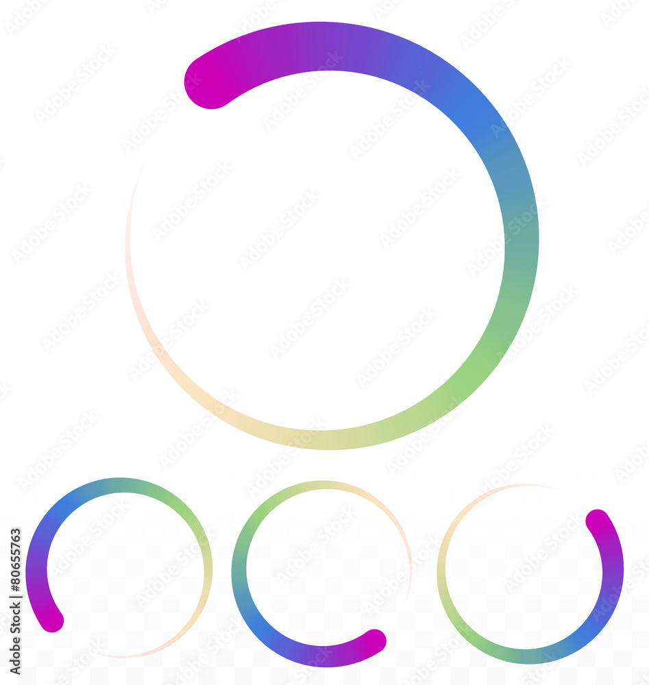 Aufkleber Preloader, circular shape. Segmented circle