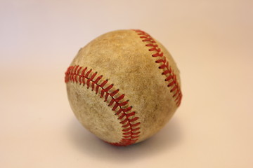 Worn out baseball