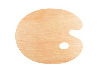 New wooden palette, isolated on white background