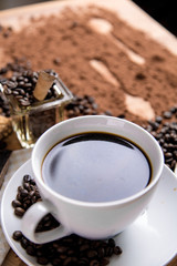 It's coffee break, natural concept with organic food
