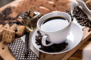 It's coffee break, natural concept with organic food