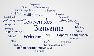 Tag Cloud Bienvenue Welcome Willkommen