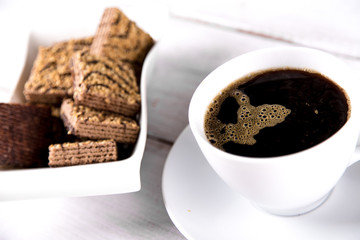Natural traditional coffee, home ambient concept