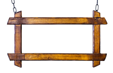 Vintage whiteboard with wooden frame isolated on white