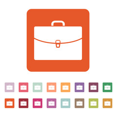 The briefcase icon. Portfolio symbol. Flat