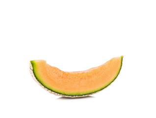 cantaloupe melon on white background