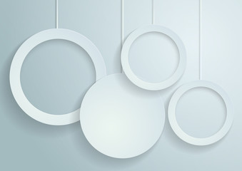 White Circles Vector Background