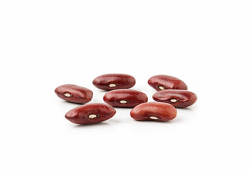 red beans on white background