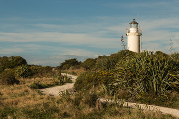 Fototapeta na wymiar footpath leading to Cape Foulwind lighthouse on West Coast