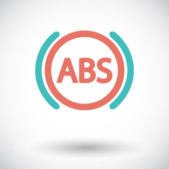ABS flat single color icon. Vector illustration.
