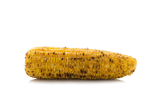 Grilled Corn On White Background