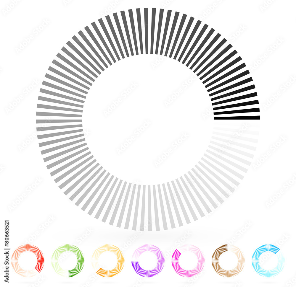 Fototapete Segmented preloader, buffer shape or progress indicator (eps10)