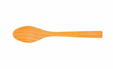 wooden spoon isolated on white background