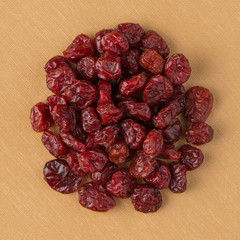 Circle of dried cranberries