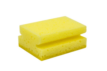 Yellow scrubbing sponge
