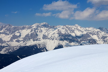Wintry Alps near Reiteralm, Austria