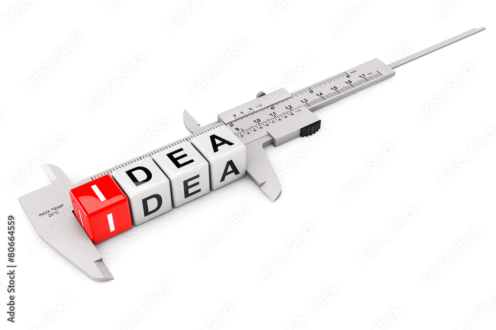 Poster Caliper Measure Idea Cubes