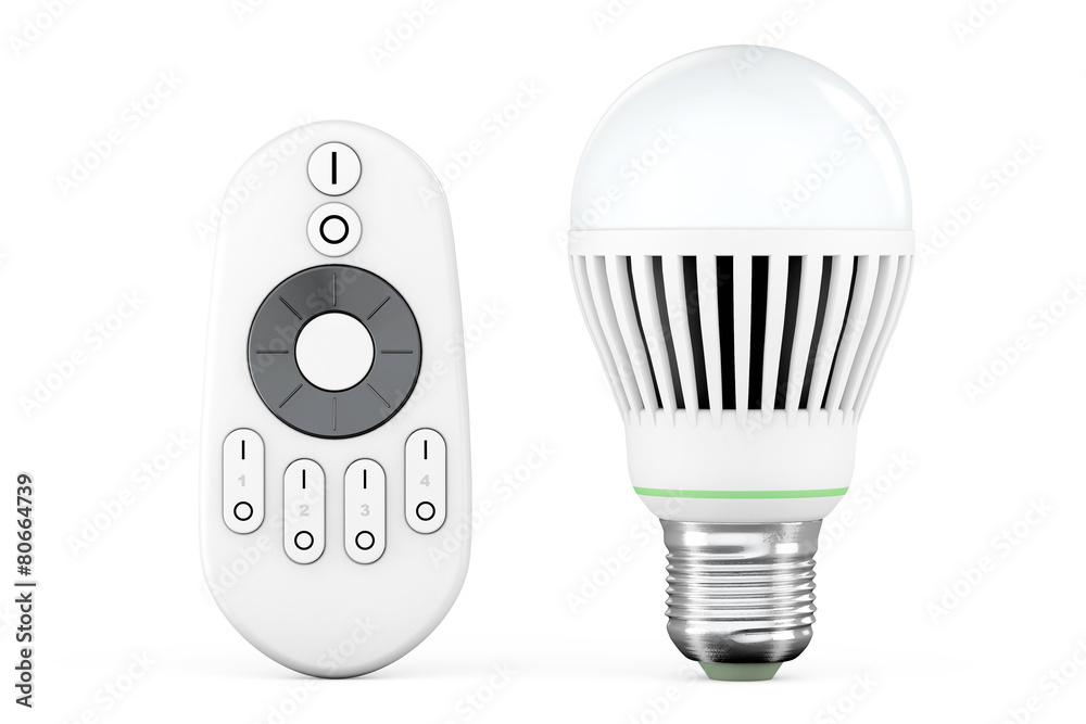 Aufkleber Closeup LED bulb with remote controller