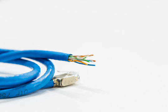 The twisted pair wires of a UTP computer network cable