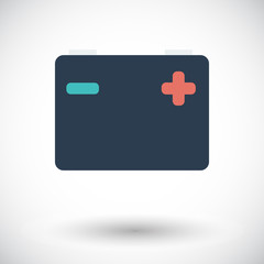 Battery flat icon.