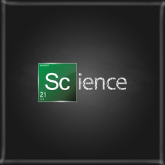 chemistry science text on chalkboard background