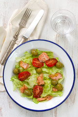 fresh salad with fish