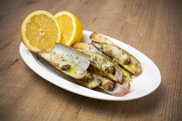 Navajas a la plancha
