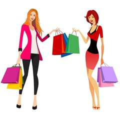 pretty women shopping