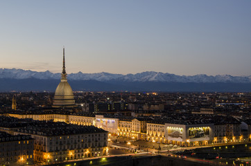 Fototapeta na wymiar Turin Sunset