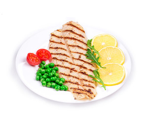Grilled fish fillet.