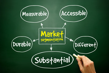 Market segmentation mind map, business concept