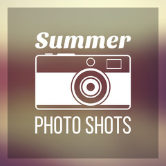 Retro summer vintage label on colorful background