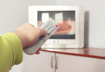 Remote control in hand