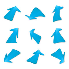 set of blue arrows