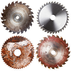 Set of circular saw blades