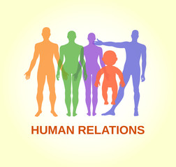 Full length front human relations