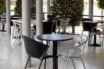 Coffee shop table and chairs image