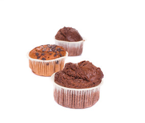 Muffins with chocolate.