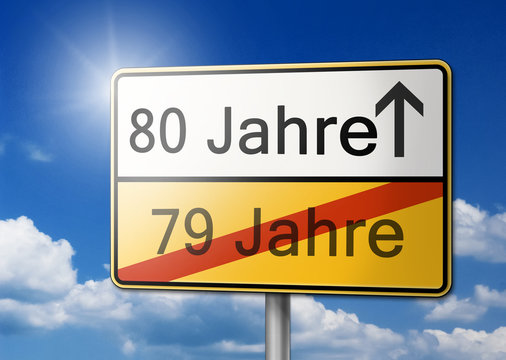 80 Jahre 80ster Geburtstag