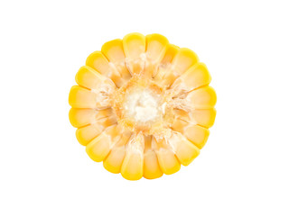 corn sliced isolated