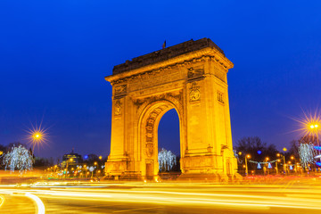 Fototapeta na wymiar Arc de triumph Bucharest