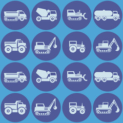 Seamless background with machines