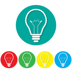 Icon lights on colorful backgrounds vector illustration