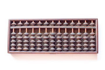 Japanese antique five beads wooden abacus