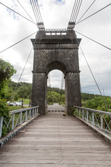 Pont suspendu de la Rivière de l'Est à la Réunion