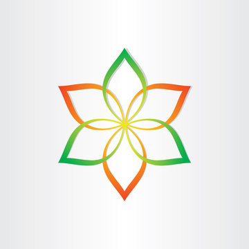 abstract flower icon design element
