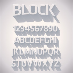Vector 3D Font with shadow
