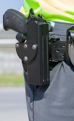 Policeman with the gun